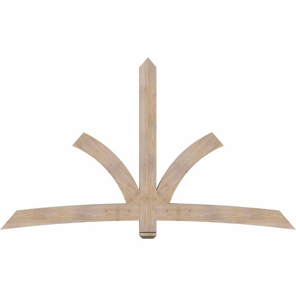 Ekena Millwork Davenport Smooth Timber Gable Bracket, Douglas Fir, 96"W x 56"H x 3 1/2"D x 5 1/2"F, 14/12 Pitch GBW096X56X0406DAV00SDF - main